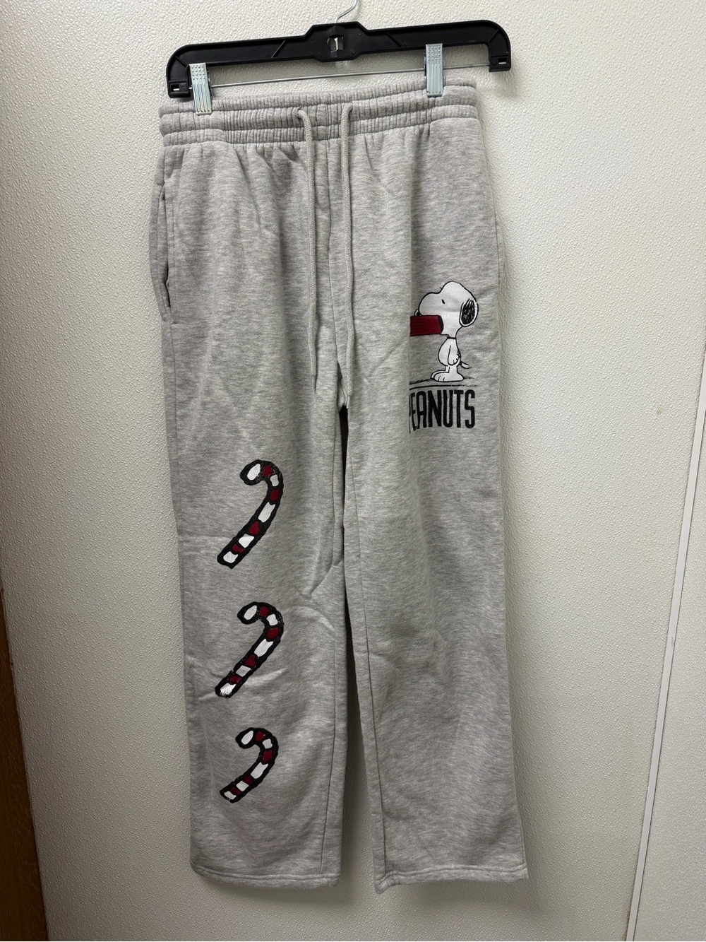 Peanuts Grey Sweatpants with Black Logo Tag